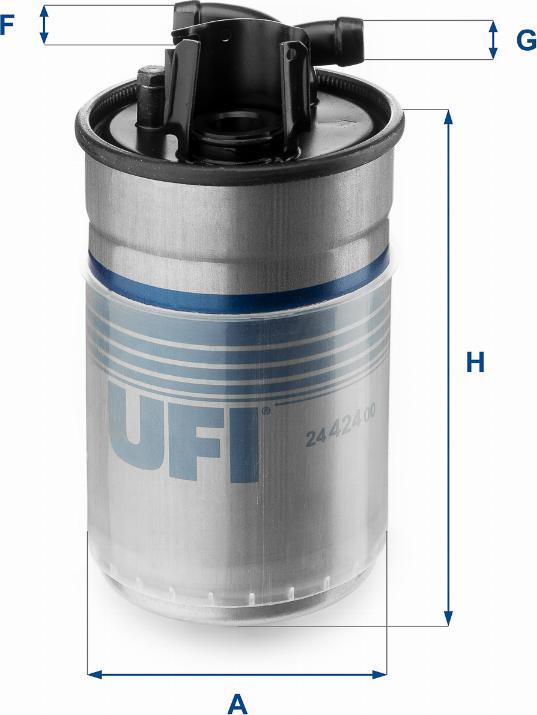 UFI 24.424.00 - Filter za gorivo www.molydon.hr