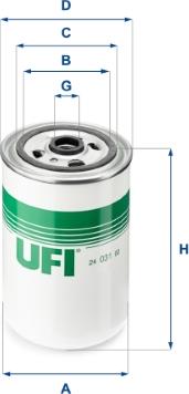 UFI 24.031.00 - Filter za gorivo www.molydon.hr