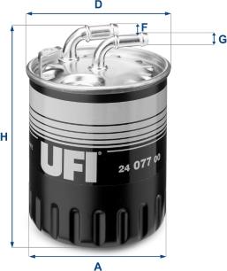 UFI 24.077.00 - Filter za gorivo www.molydon.hr