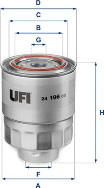 UFI 24.196.00 - Filter za gorivo www.molydon.hr