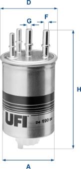 UFI 24.190.00 - Filter za gorivo www.molydon.hr