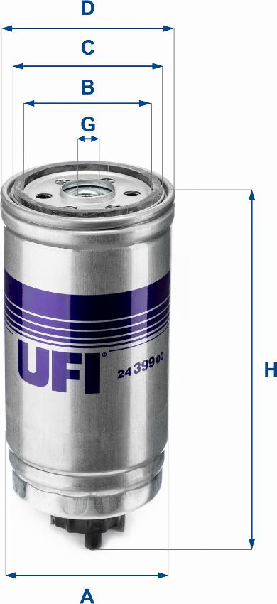 UFI 24.399.00 - Filter za gorivo www.molydon.hr