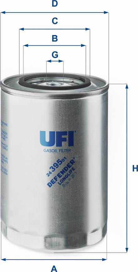 UFI 24.395.01 - Filter za gorivo www.molydon.hr