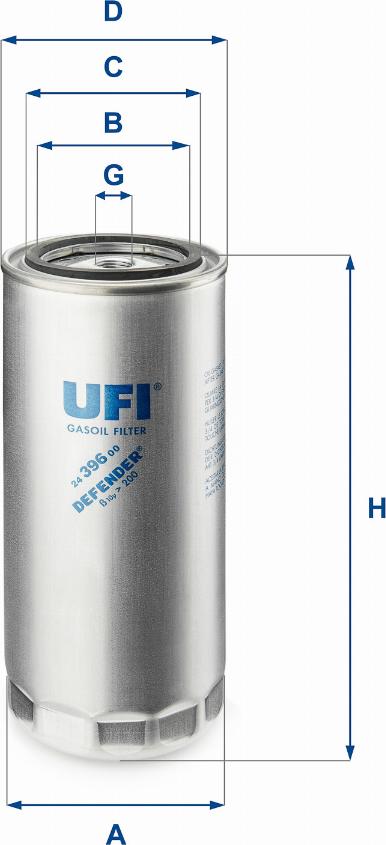 UFI 24.396.00 - Filter za gorivo www.molydon.hr