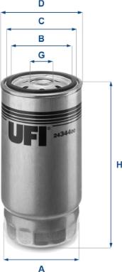 UFI 24.344.00 - Filter za gorivo www.molydon.hr