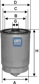 UFI 24.350.01 - Filter za gorivo www.molydon.hr