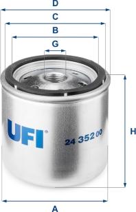 UFI 24.352.00 - Filter za gorivo www.molydon.hr