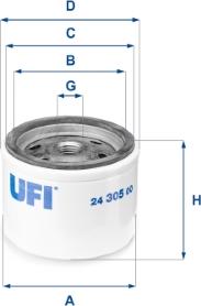 UFI 24.305.00 - Filter za gorivo www.molydon.hr