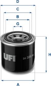 UFI 24.326.00 - Filter za gorivo www.molydon.hr