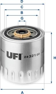 UFI 24.321.00 - Filter za gorivo www.molydon.hr