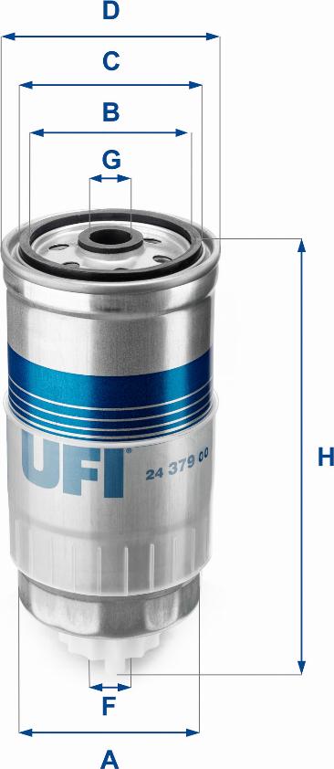 UFI 24.379.00 - Filter za gorivo www.molydon.hr