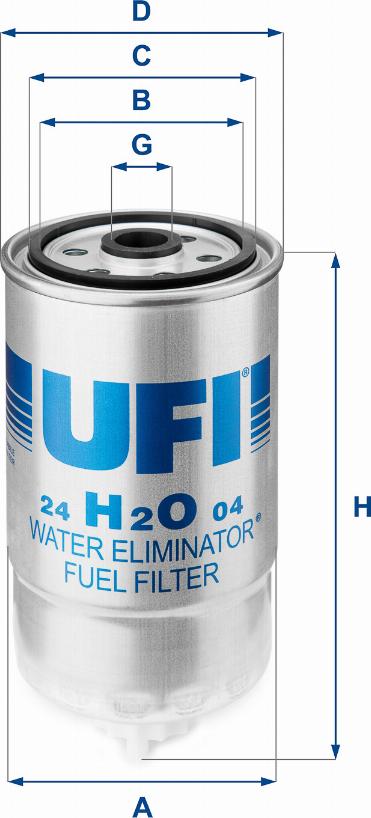 UFI 24.H2O.04 - Filter za gorivo www.molydon.hr