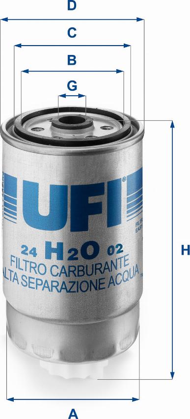 UFI 24.H2O.02 - Filter za gorivo www.molydon.hr