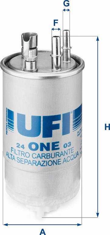 UFI 24.ONE.03 - Filter za gorivo www.molydon.hr