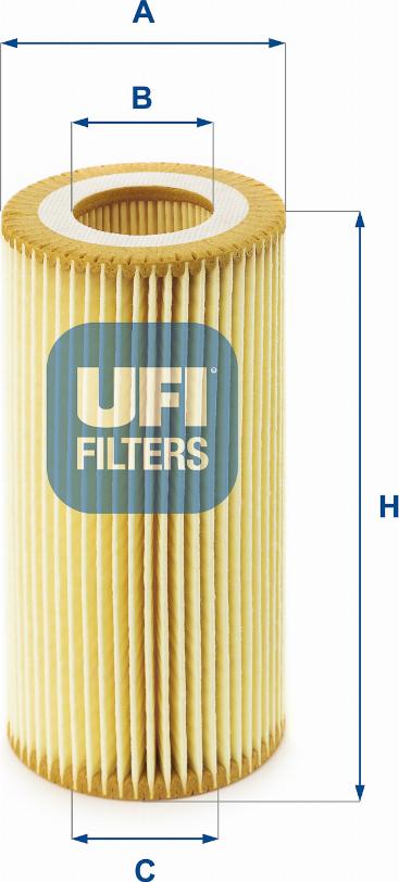 UFI 25.040.00 - Filter za ulje www.molydon.hr