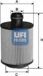 UFI 25.055.00 - Filter za ulje www.molydon.hr