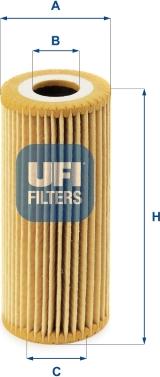 UFI 25.067.00 - Filter za ulje www.molydon.hr