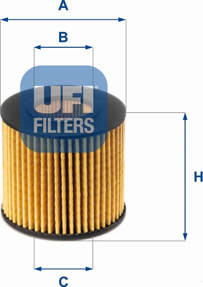 UFI 25.086.00 - Filter za ulje www.molydon.hr