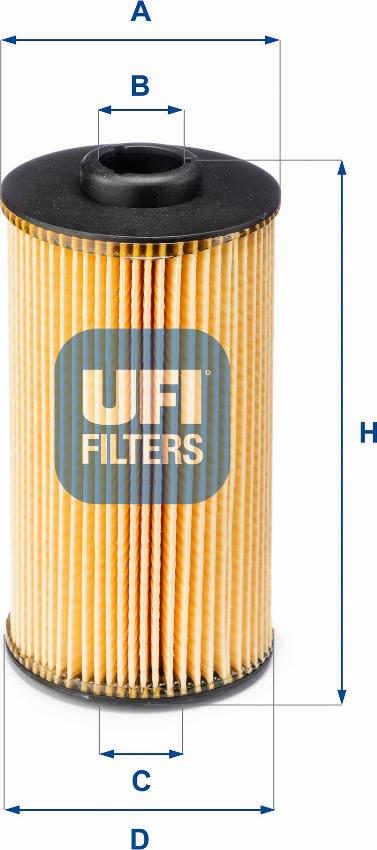 UFI 25.038.00 - Filter za ulje www.molydon.hr