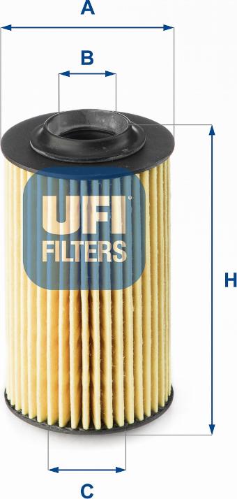 UFI 25.163.00 - Filter za ulje www.molydon.hr