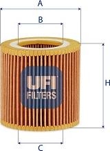 UFI 25.232.00 - Filter za ulje www.molydon.hr