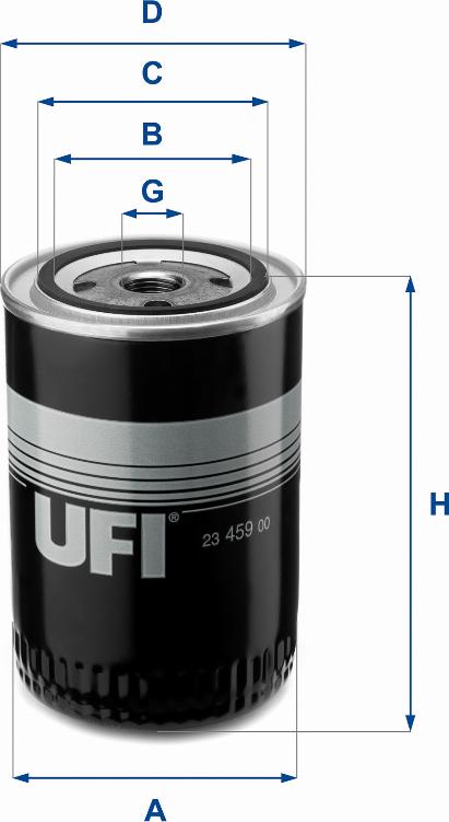 UFI 23.459.00 - Filter za ulje www.molydon.hr