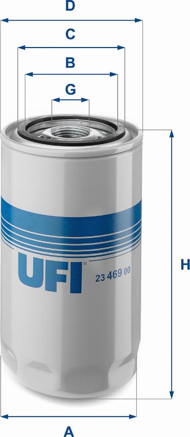 UFI 23.469.00 - Filter za ulje www.molydon.hr