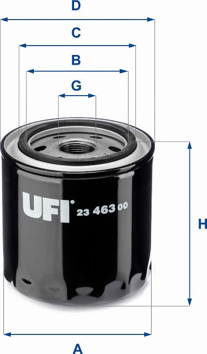 UFI 23.463.00 - Filter za ulje www.molydon.hr