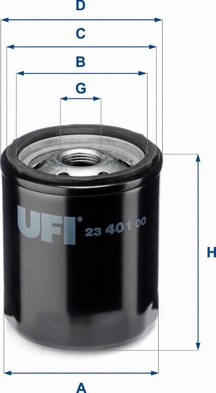 UFI 23.401.00 - Filter za ulje www.molydon.hr