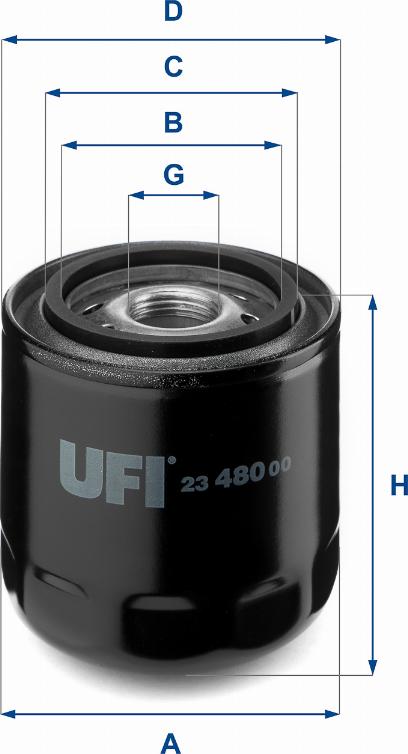 UFI 23.480.00 - Filter za ulje www.molydon.hr