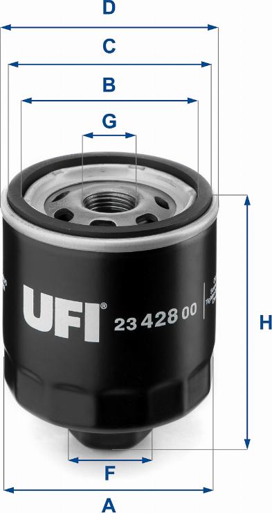 UFI 23.428.00 - Filter za ulje www.molydon.hr