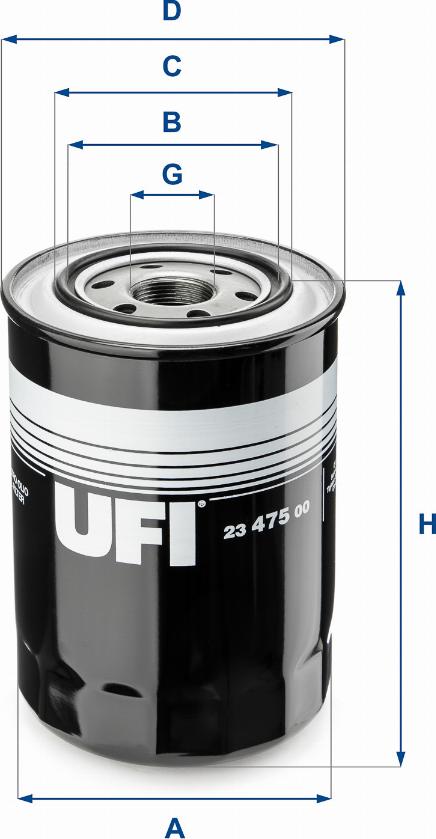 UFI 23.475.00 - Filter za ulje www.molydon.hr