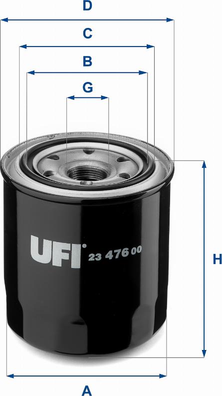 UFI 23.476.00 - Filter za ulje www.molydon.hr