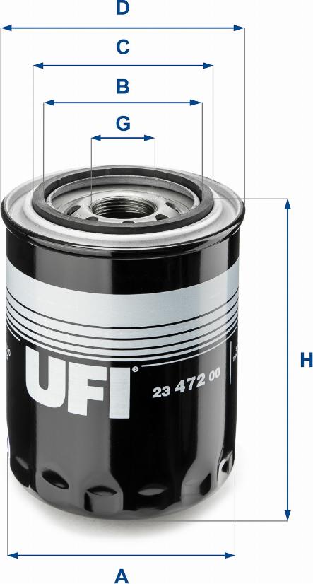 UFI 23.472.00 - Filter za ulje www.molydon.hr