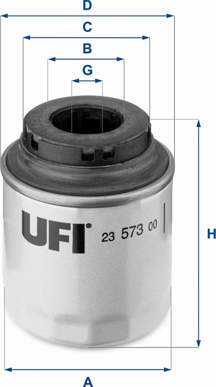 UFI 23.573.00 - Filter za ulje www.molydon.hr