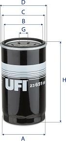 UFI 23.651.00 - Filter za ulje www.molydon.hr