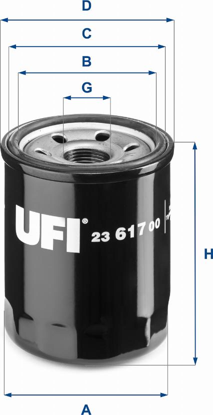 UFI 23.617.00 - Filter za ulje www.molydon.hr