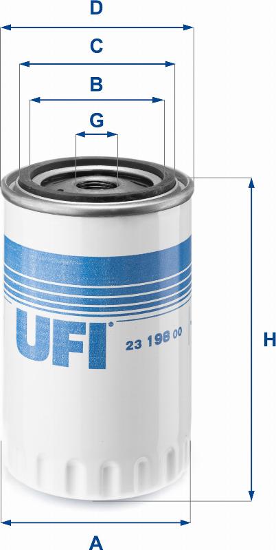 UFI 23.198.00 - Filter za ulje www.molydon.hr