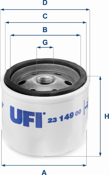 UFI 23.149.00 - Filter za ulje www.molydon.hr