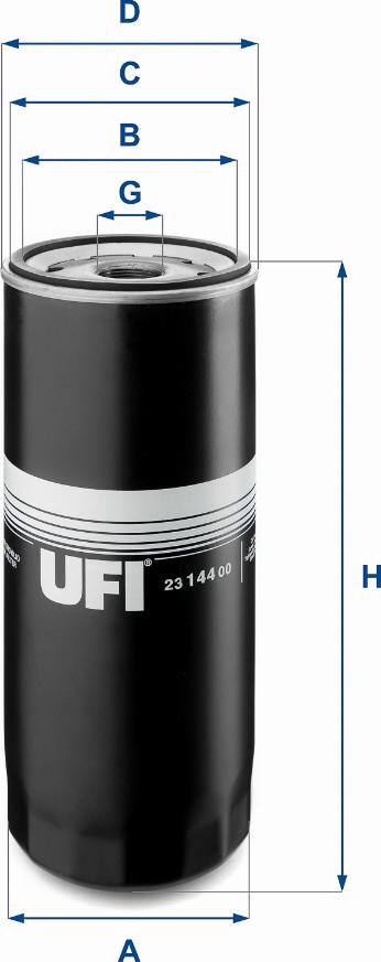 UFI 23.144.00 - Filter za ulje www.molydon.hr