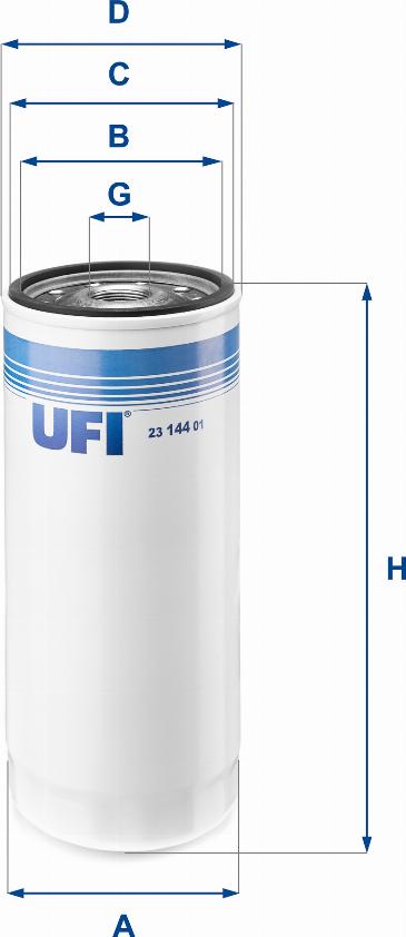 UFI 23.144.01 - Filter za ulje www.molydon.hr