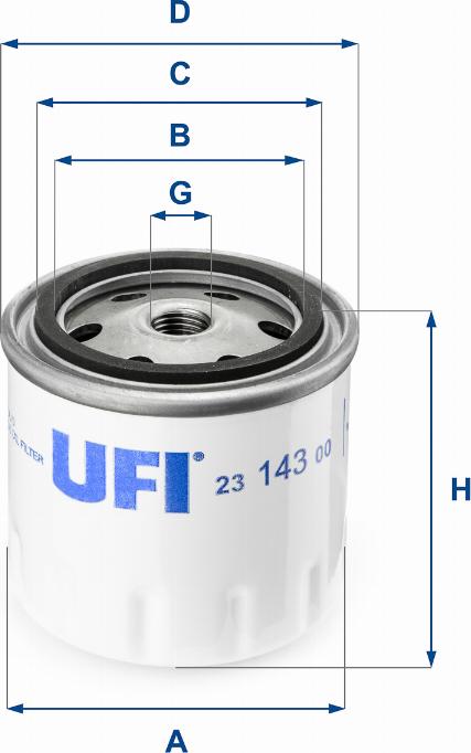 UFI 23.143.00 - Filter za ulje www.molydon.hr