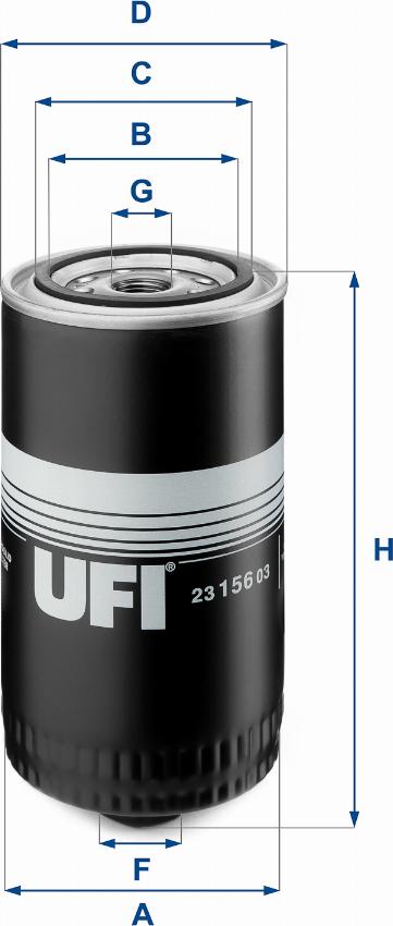 UFI 23.156.03 - Filter za ulje www.molydon.hr