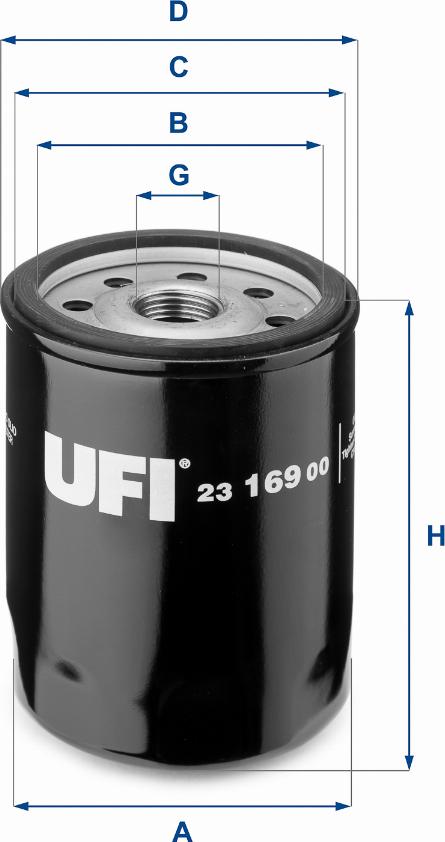 UFI 23.169.00 - Filter za ulje www.molydon.hr