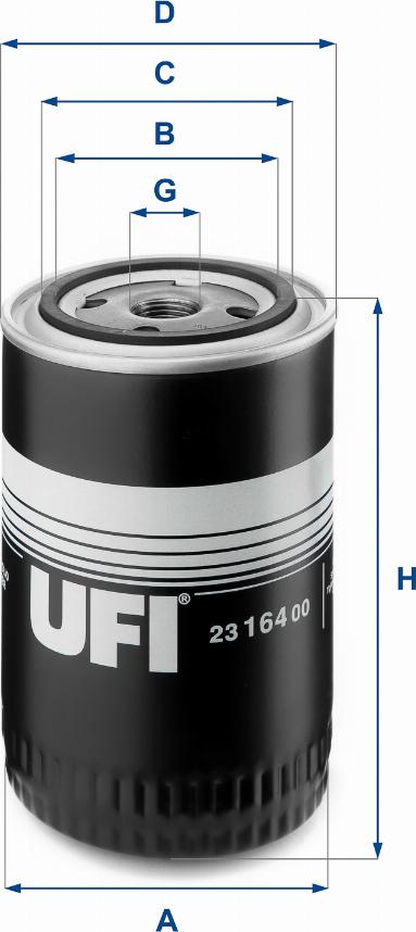 UFI 23.164.00 - Filter za ulje www.molydon.hr