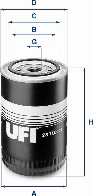 UFI 23.102.02 - Filter za ulje www.molydon.hr