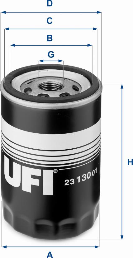 UFI 23.130.01 - Filter za ulje www.molydon.hr
