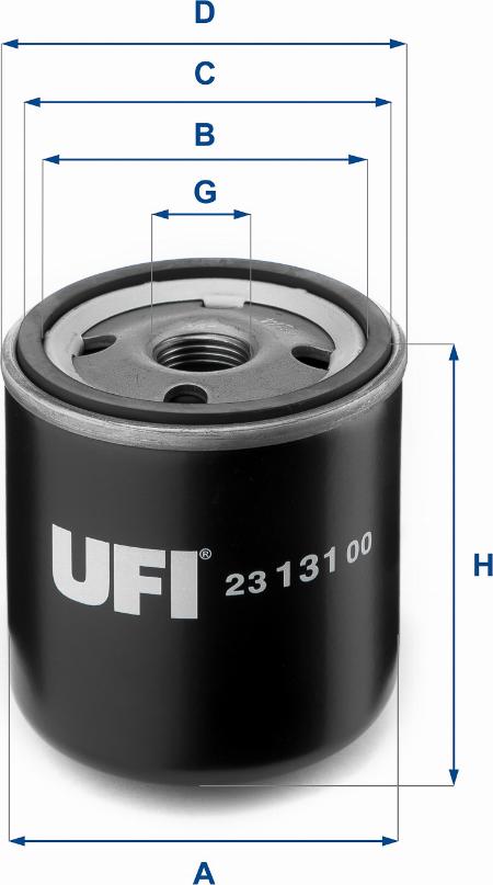UFI 23.131.00 - Filter za ulje www.molydon.hr