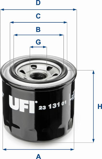 UFI 23.131.01 - Filter za ulje www.molydon.hr