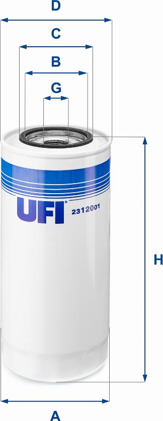 UFI 23.120.01 - Filter za ulje www.molydon.hr